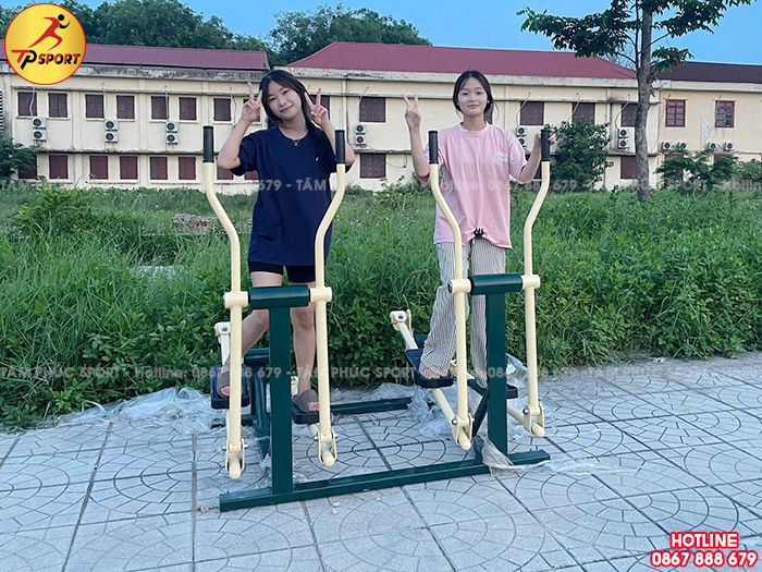 Máy thể dục chạy bộ lắc tay trên không đôi ngoài trời PT-006