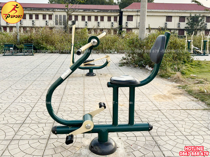 Máy ngồi tựa lưng đạp xe và quay tay tại chỗ ngoài trời PT-010
