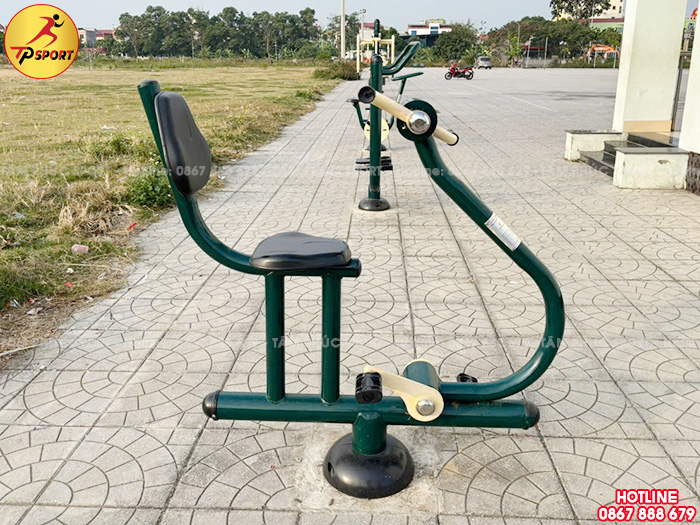 Máy ngồi tựa lưng đạp xe và quay tay tại chỗ ngoài trời PT-010