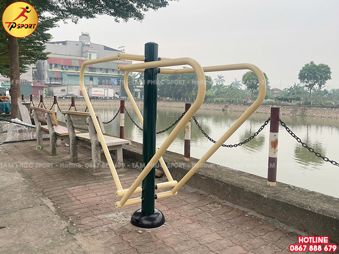 Thiết bị xà kép 1 trụ 2 người tập ngoài trời PT-018