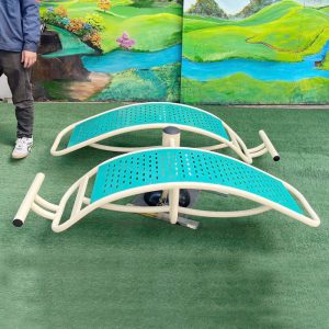 Thiết bị tập lưng bụng cong đôi 1 trụ ngoài trời PT-023