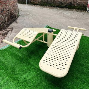 Thiết bị tập lưng bụng cong đôi 1 trụ ngoài trời PT-023