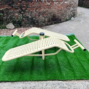 Thiết bị tập lưng bụng cong đôi 1 trụ ngoài trời PT-023