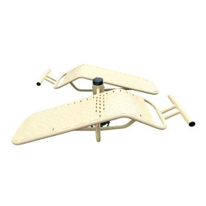 Thiết bị tập lưng bụng cong đôi 1 trụ ngoài trời PT-023