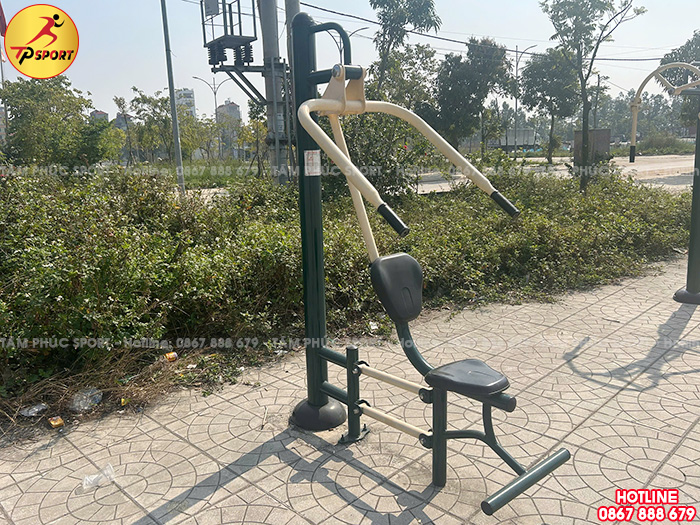 Máy tập thể dục ngồi kéo xô tay vai đơn ngoài trời PT-025