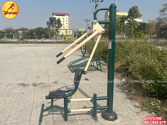Máy tập thể dục ngồi kéo xô tay vai đơn ngoài trời PT-025