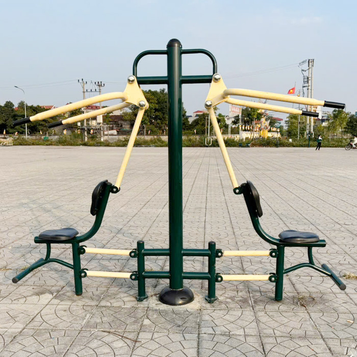 Máy tập thể dục ngồi kéo xô tay vai đôi ngoài trời PT-026