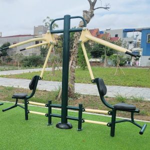 Máy tập thể dục ngồi kéo xô tay vai đôi ngoài trời PT-026