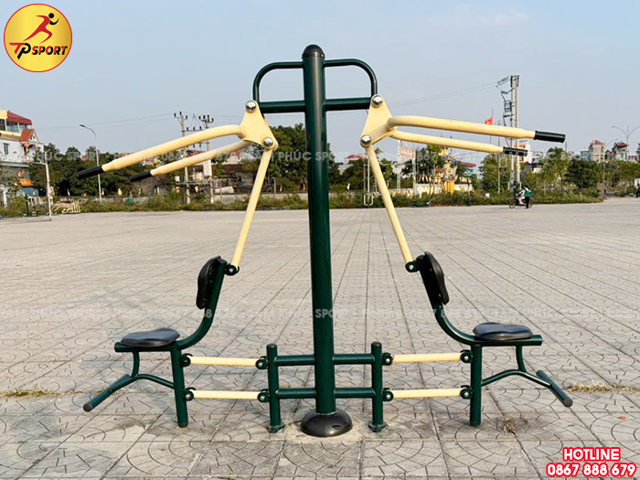 Máy tập thể dục ngồi kéo xô tay vai đôi ngoài trời PT-026