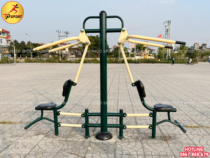 Máy tập thể dục ngồi kéo xô tay vai đôi ngoài trời PT-026