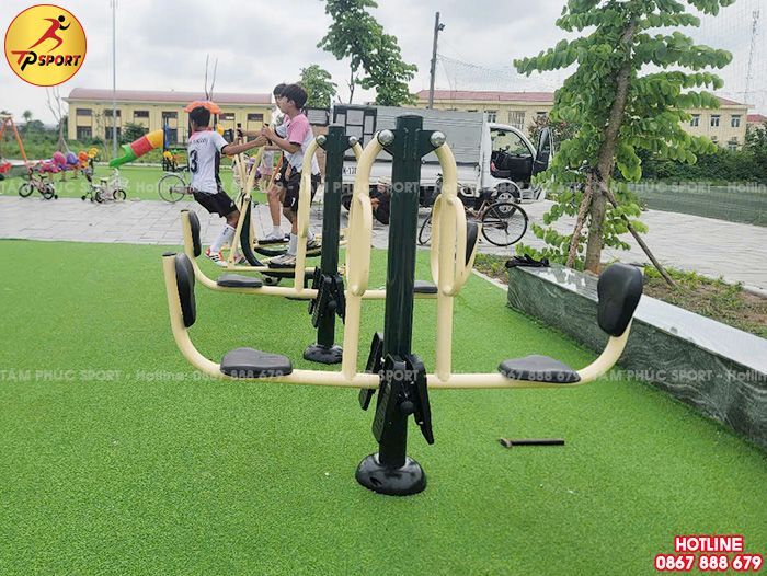 Máy tập thể dục ngồi đạp chân đôi ngoài trời PT-027