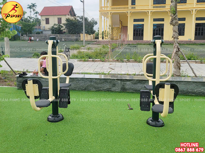 Máy tập thể dục ngồi đạp chân đôi ngoài trời PT-027