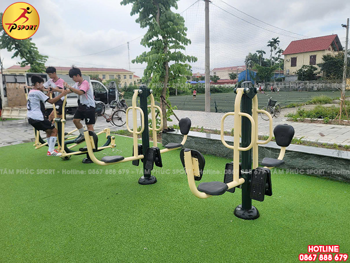 Máy tập thể dục ngồi đạp chân đôi ngoài trời PT-027