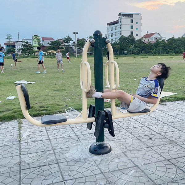 Máy tập thể dục ngồi đạp chân đôi ngoài trời PT-027