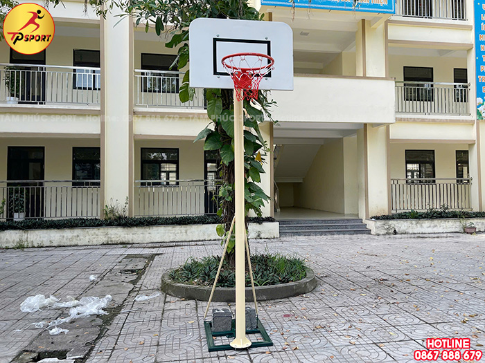 Trụ cột chơi bóng rổ đơn cố định ngoài trời PT-032
