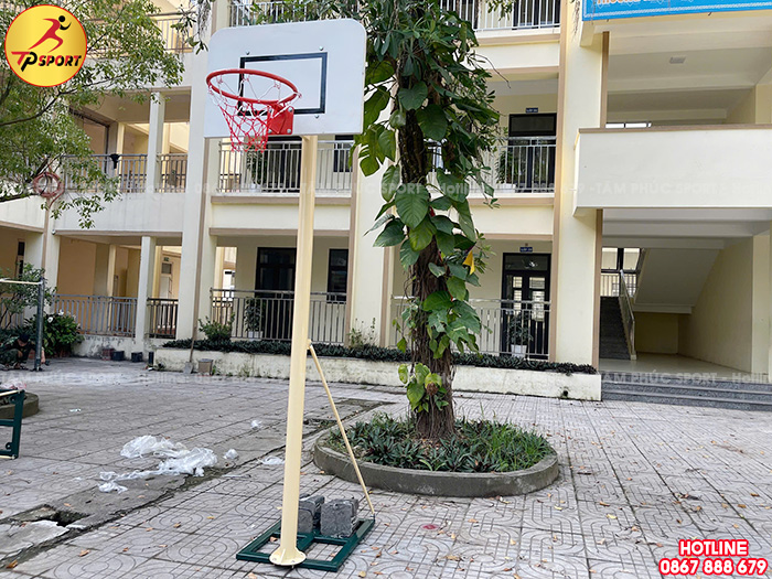 Trụ cột chơi bóng rổ đơn cố định ngoài trời PT-032