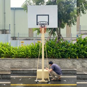Trụ cột chơi bóng rổ đơn cố định ngoài trời PT-032