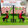 Máy tập thể dục ngồi kéo và đẩy tay vai đôi ngoài trời PT-033