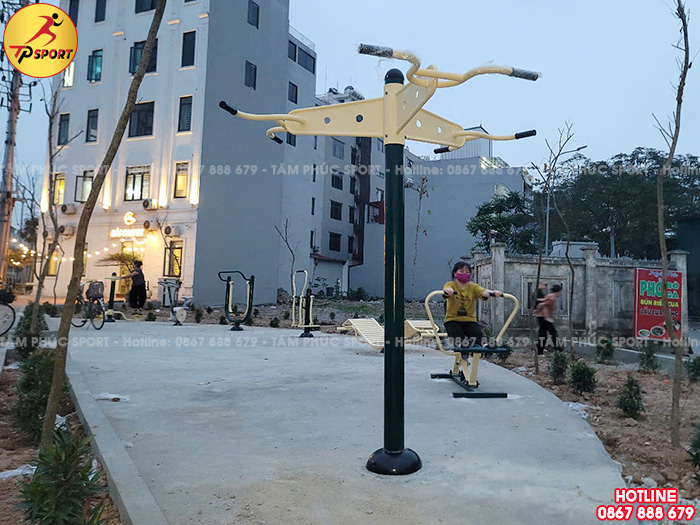 Lắp đặt thiết bị thể dục ngoài trời cho sân tập thể cộng đồng tại tỉnh Bắc Ninh