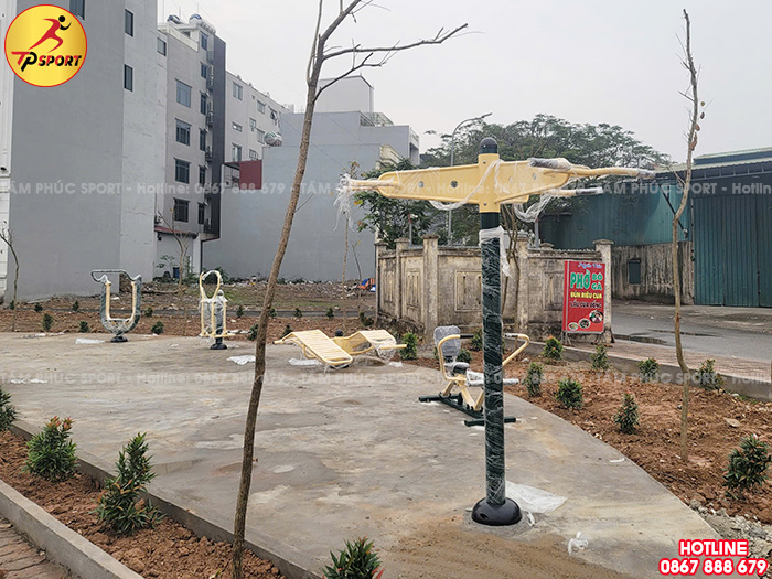 Lắp đặt thiết bị thể dục ngoài trời cho sân tập thể cộng đồng tại tỉnh Bắc Ninh
