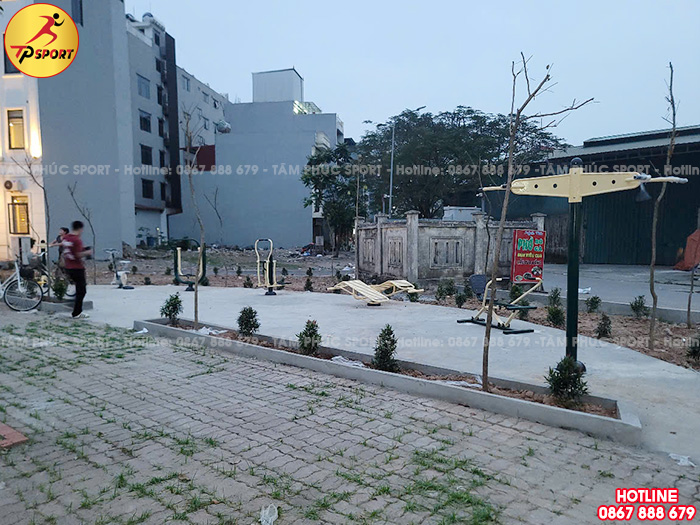 Lắp đặt thiết bị thể dục ngoài trời cho sân tập thể cộng đồng tại tỉnh Bắc Ninh