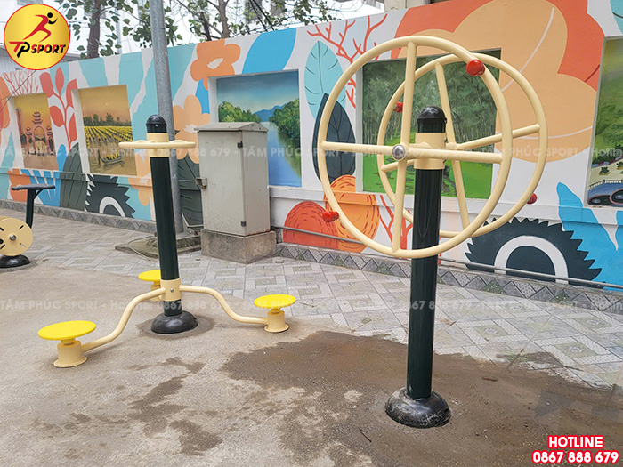 Thi công lắp đặt thiết bị tập thể dục ngoài trời cho trường học tại Hà Nội