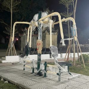 Thiết bị thể dục ngồi đẩy tay vai đôi ngoài trời PT-035