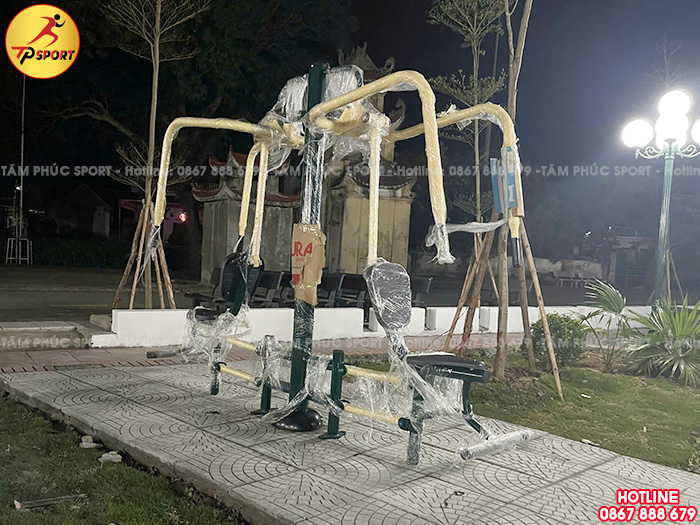 Thiết bị thể dục ngồi đẩy tay vai đôi ngoài trời PT-035