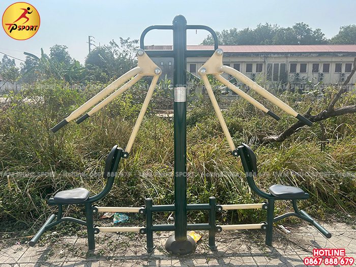 Thiết bị thể dục ngồi đẩy tay vai đôi ngoài trời PT-035