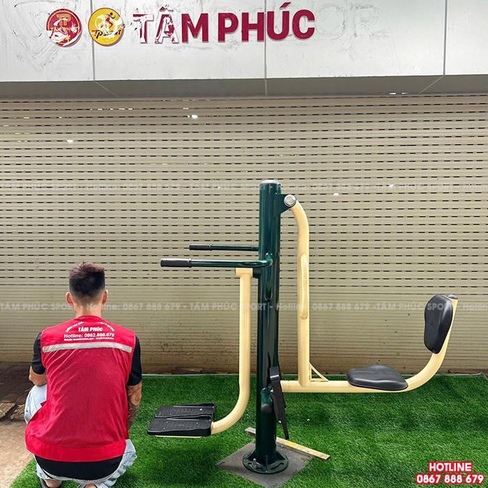 Thiết bị thể dục đa năng đạp chân và lắc eo ngoài trời DN-018
