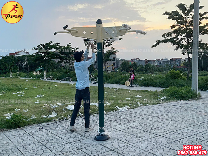 Lắp đặt máy tập thể dục ngoài trời cho sân cộng đồng tại tỉnh Quảng Ninh
