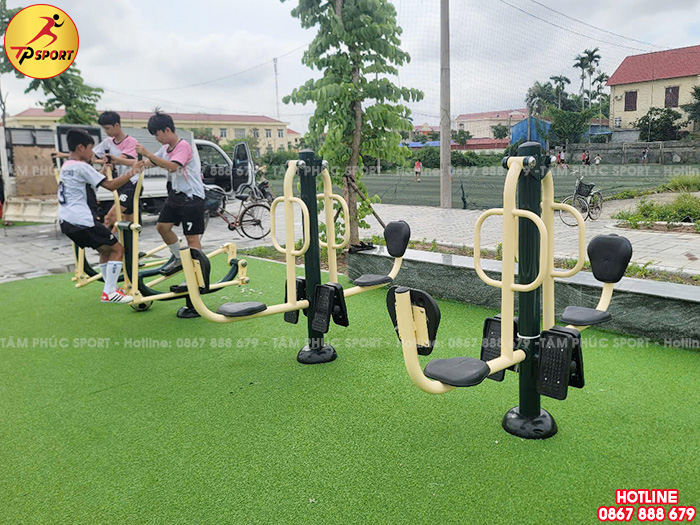 Thi công lắp đặt thiết bị thể dục ngoài trời cho sân cộng đồng tại Bắc Ninh