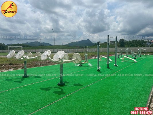 Công trình lắp đặt thiết bị thể dục ngoài trời cho sân cộng đồng tại Thanh Hoá
