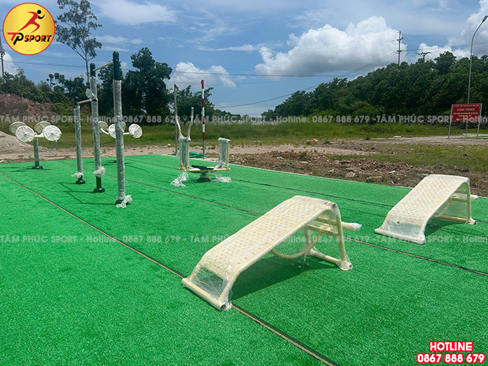 Công trình lắp đặt thiết bị thể dục ngoài trời cho sân cộng đồng tại Thanh Hoá