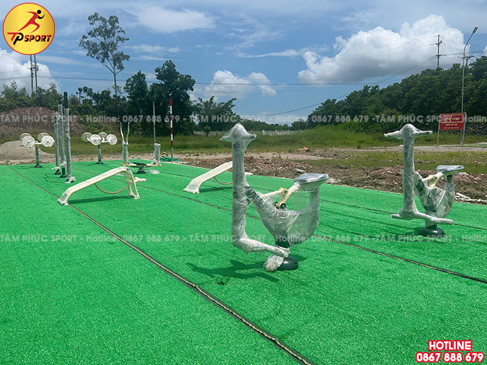 Công trình lắp đặt thiết bị thể dục ngoài trời cho sân cộng đồng tại Thanh Hoá
