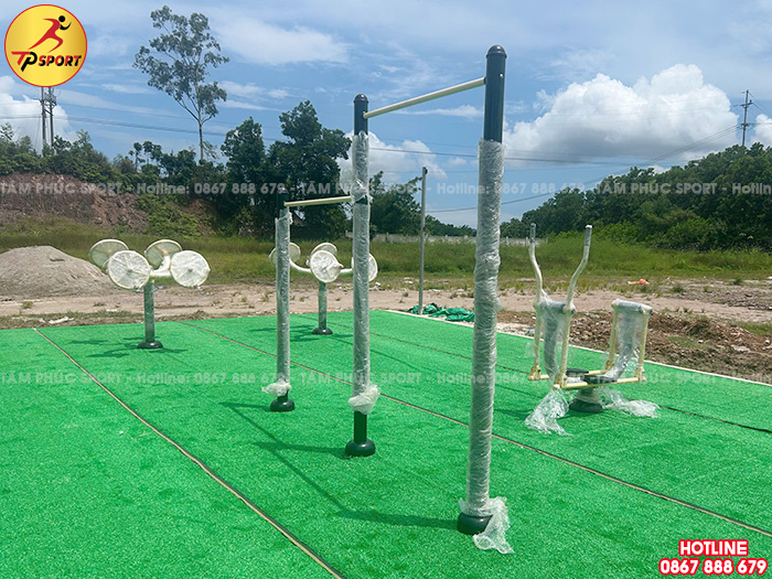 Công trình lắp đặt thiết bị thể dục ngoài trời cho sân cộng đồng tại Thanh Hoá
