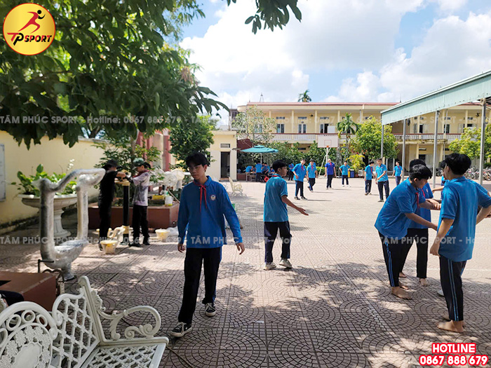 Lắp đặt thiết bị thể dục ngoài trời cho trường học tại Hải Phòng
