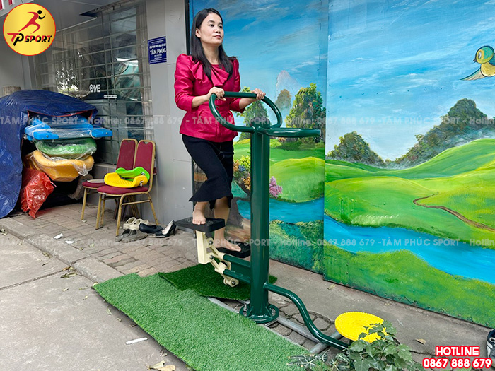 Thiết bị thể dục đa năng dậm chân kết hợp xoay eo ngoài trời DN-019