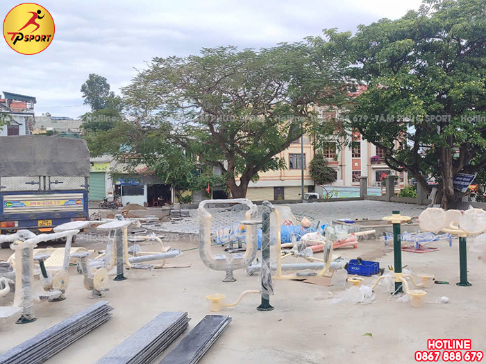 Công trình lắp đặt máy thể dục ngoài trời cho nhà văn hoá tại tỉnh Nam Định