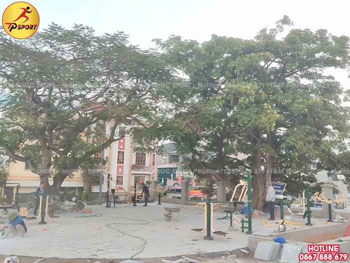 Công trình lắp đặt máy thể dục ngoài trời cho nhà văn hoá tại tỉnh Nam Định