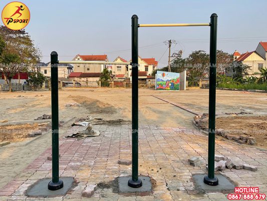 Lắp đặt máy tập thể dục & đồ chơi ngoài trời cho sân nhà văn hoá thông tại Hưng Yên