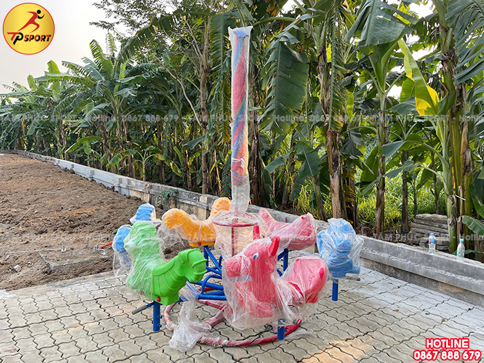 Lắp đặt máy tập thể dục & đồ chơi ngoài trời cho sân nhà văn hoá thông tại Hưng Yên