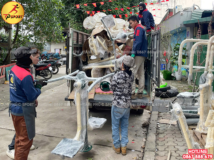 Lắp đặt máy tập thể dục ngoài trời cho khu dân cư tại 2 xã Phù Đổng & Bát Tràng, Hà Nội