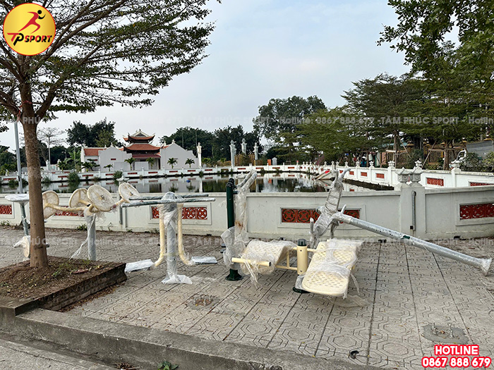 Lắp đặt máy tập thể dục ngoài trời cho khu dân cư tại 2 xã Phù Đổng & Bát Tràng, Hà Nội