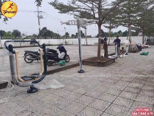Lắp đặt máy tập thể dục ngoài trời cho khu dân cư tại 2 xã Phù Đổng & Bát Tràng, Hà Nội