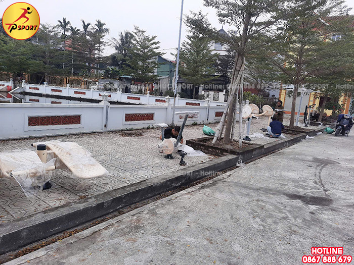 Lắp đặt máy tập thể dục ngoài trời cho khu dân cư tại 2 xã Phù Đổng & Bát Tràng, Hà Nội