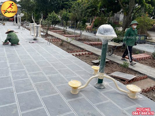 Lắp đặt máy tập thể dục ngoài trời cho sân vườn gia đình tại Thái Bình
