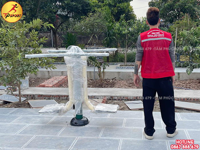 Lắp đặt máy tập thể dục ngoài trời cho sân vườn gia đình tại Thái Bình